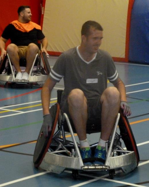 Lloyd trying out wheelchair rugby